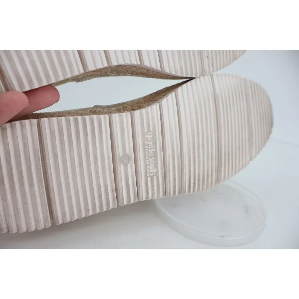 Gentle Souls Women's 10 Lara A-Line Sporty 2 Espadrilles Gold Leather Flats